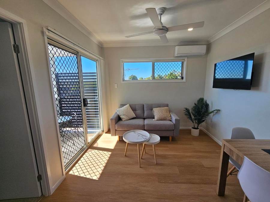 Living area with sliding door to the patio, Bracken Ridge home
